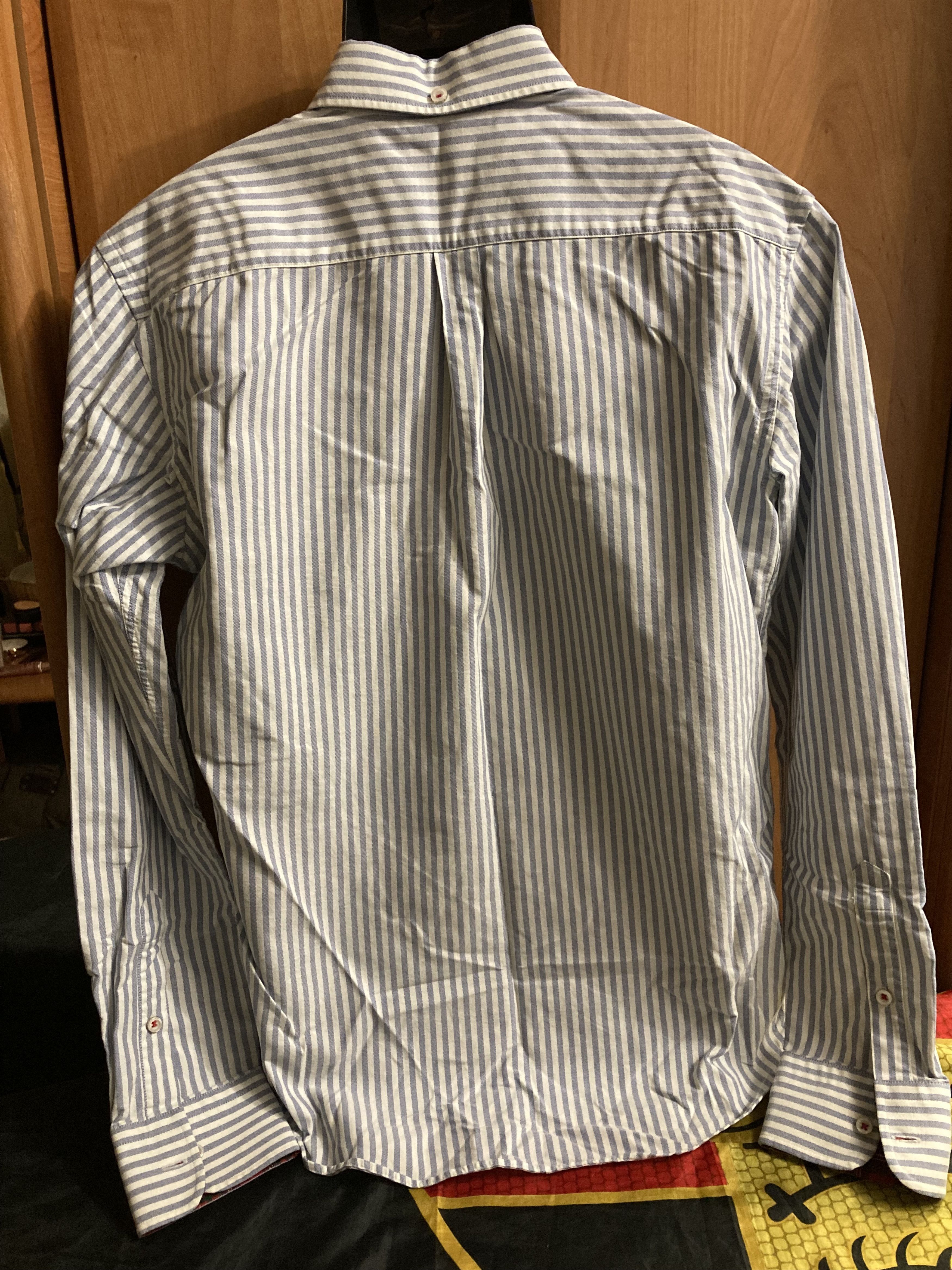 Dsquared2 Dsquared2 White/Blue Striped Shirt Size US L / EU 52-54 / 3 - 2 Thumbnail