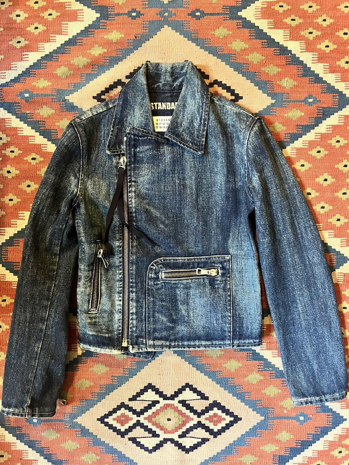 Maison Margiela Denim biker jacket cropped Size XS / US 0-2 / IT 36-38 - 1 Thumbnail