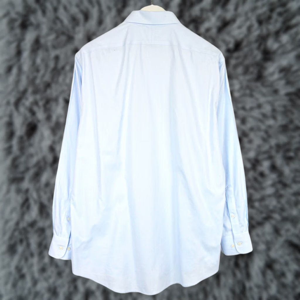 Suitsupply Suitsupply Traveller Slim Fit Formal Shirt Men's Blue Spread Collar 43 / 17 100% Cotton Slim Dress Shirt Size 46R - 1 Thumbnail