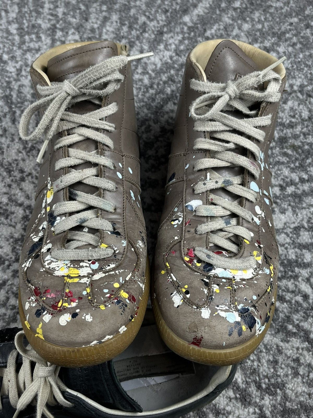 Maison Margiela Paint Splatter Replica Gat Sneakers High Top