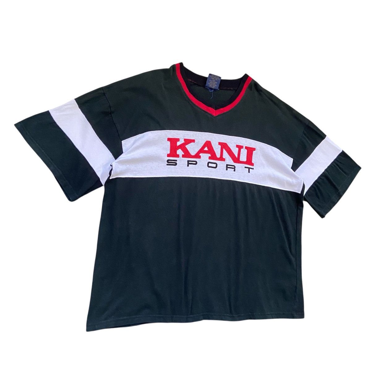 Karl Kani Karl Kani Sport V-Neck T-Shirt Vintage 90s Hip-Hop Jersey Size US XL / EU 56 / 4 - 2 Thumbnail