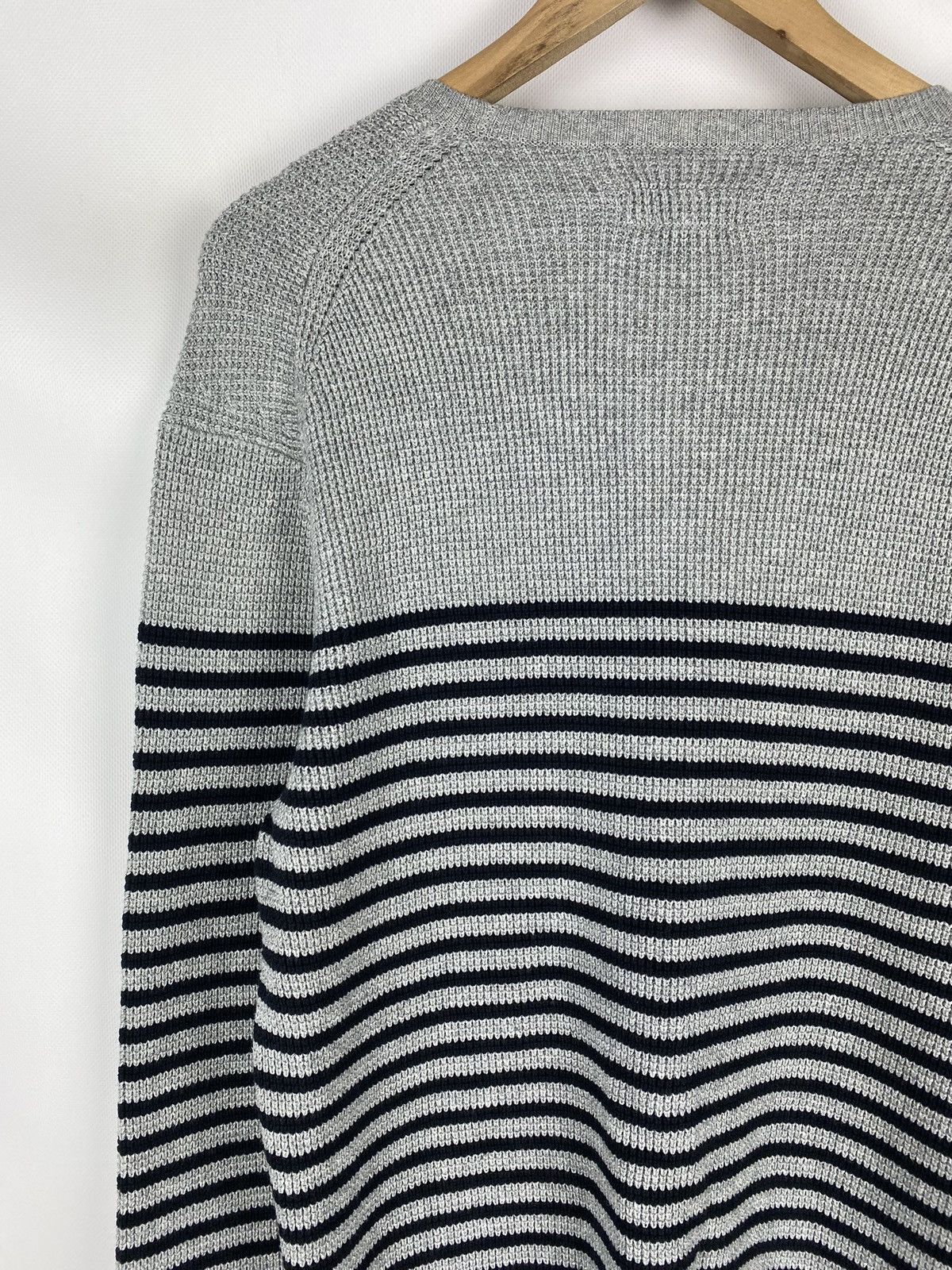 Allsaints × Japanese Brand Allsaints Trias Breton Crew Neck striped sweater pullover Size US L / EU 52-54 / 3 - 16 Thumbnail