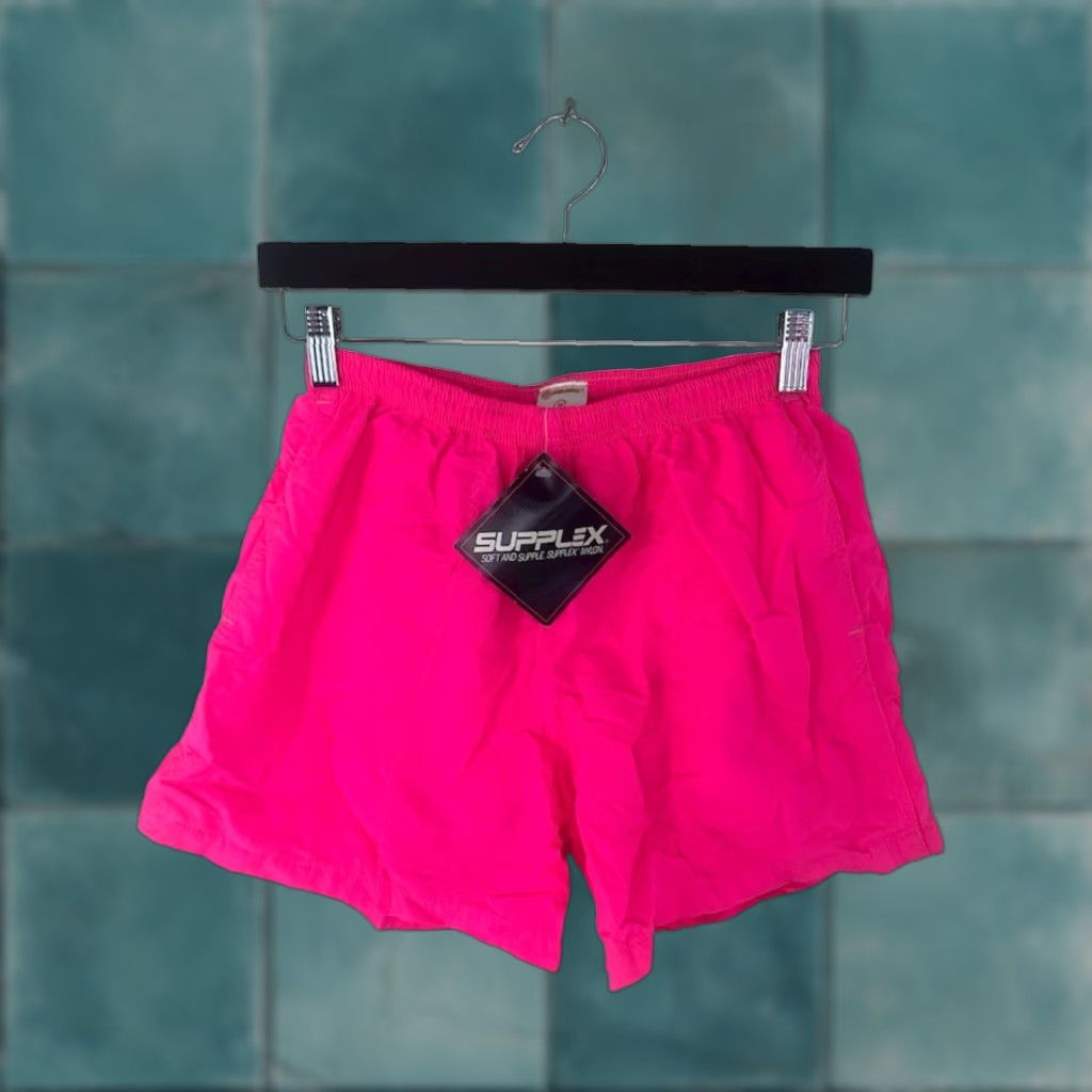 Vintage VINTAGE Cobblestones Athletic Shorts Mens M Pink Nylon 100% USA Made Deadstock NWT 90s Athletic Shirts? Size US 31 - 1 Thumbnail