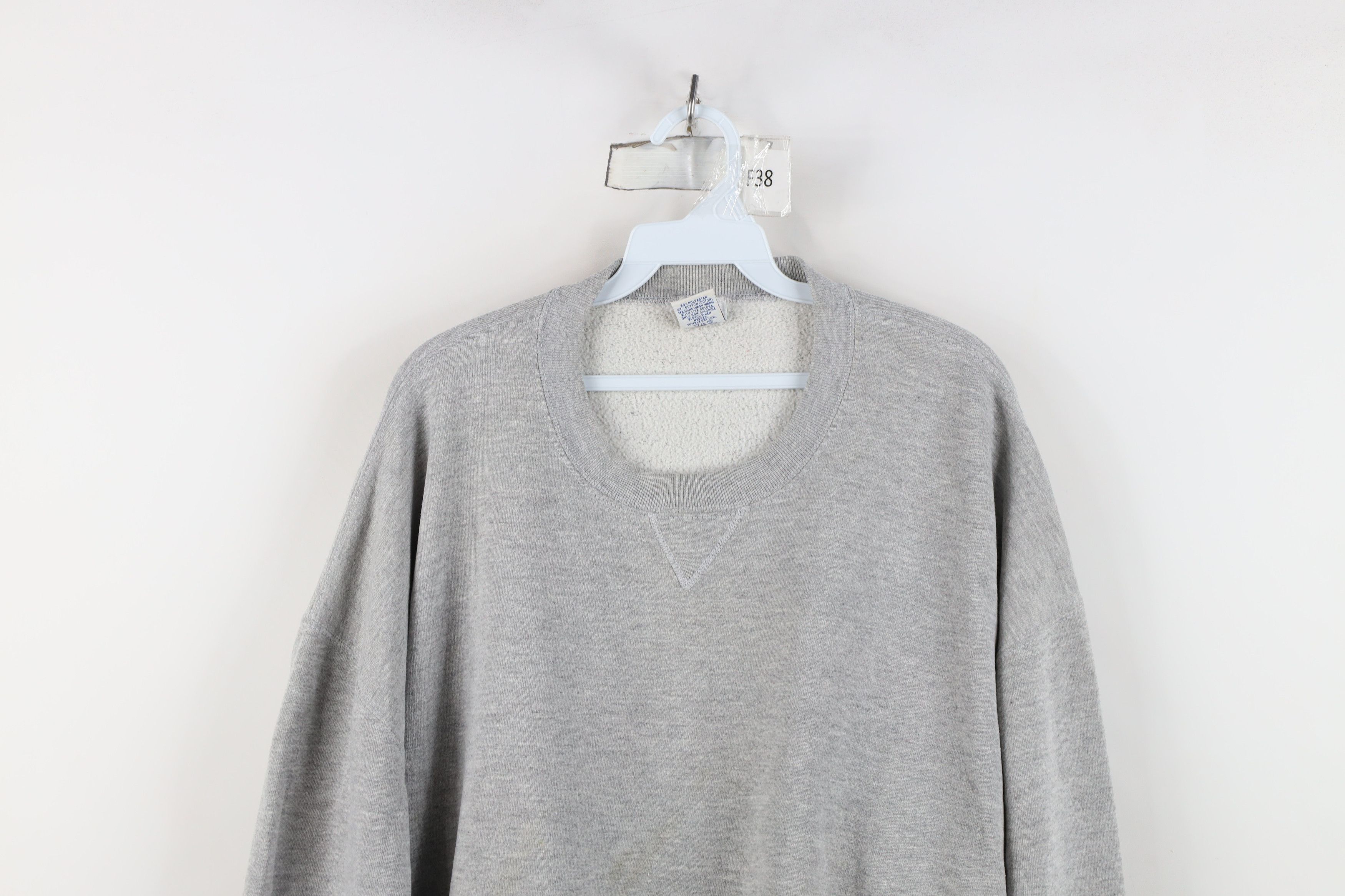 Russell Athletic Vintage 90s Russell Athletic Blank Crewneck Sweatshirt Gray Size US XXL / EU 58 / 5 - 2 Thumbnail