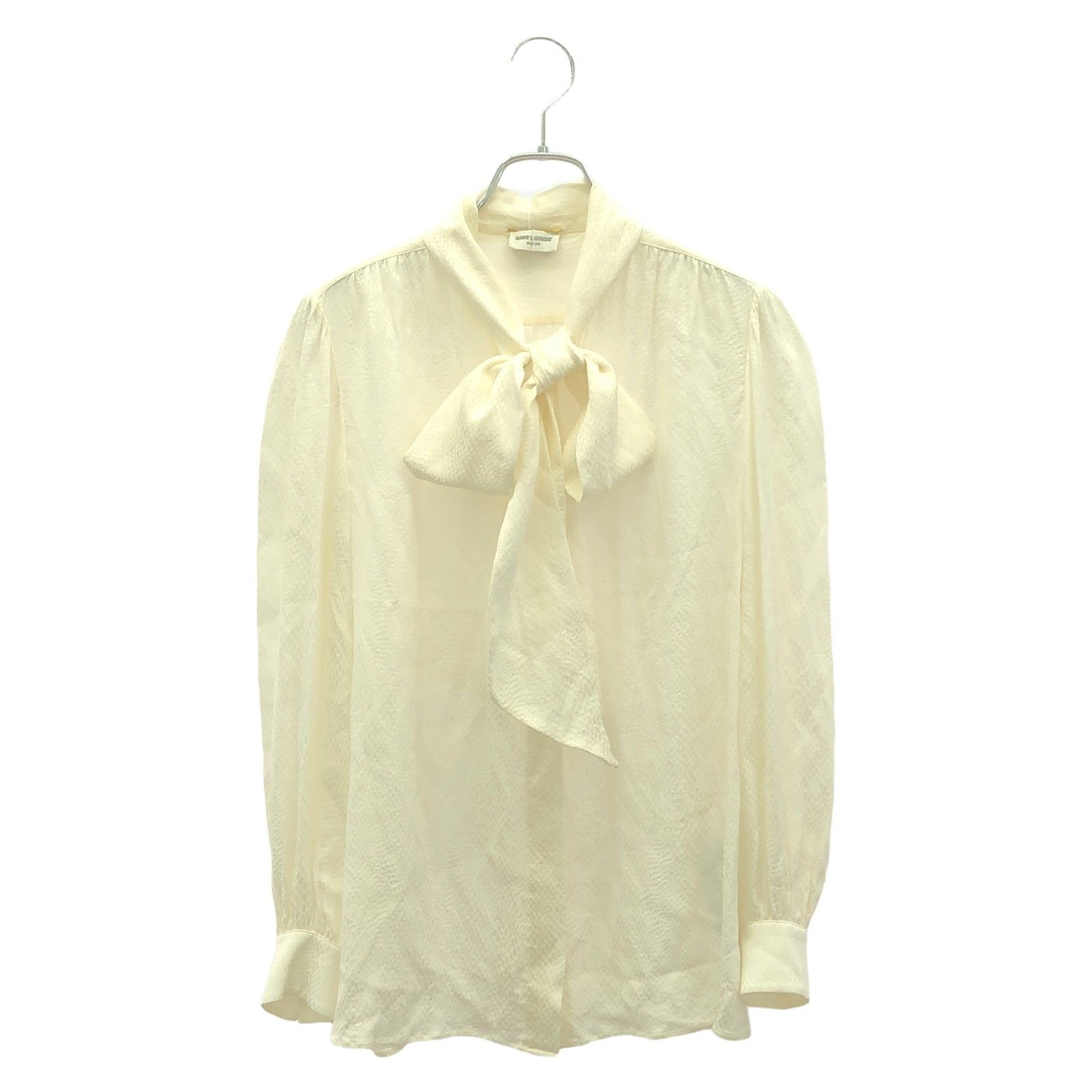 Yves Saint Laurent Yves Saint Laurent Blouse White Silk Size ONE SIZE - 1 Thumbnail