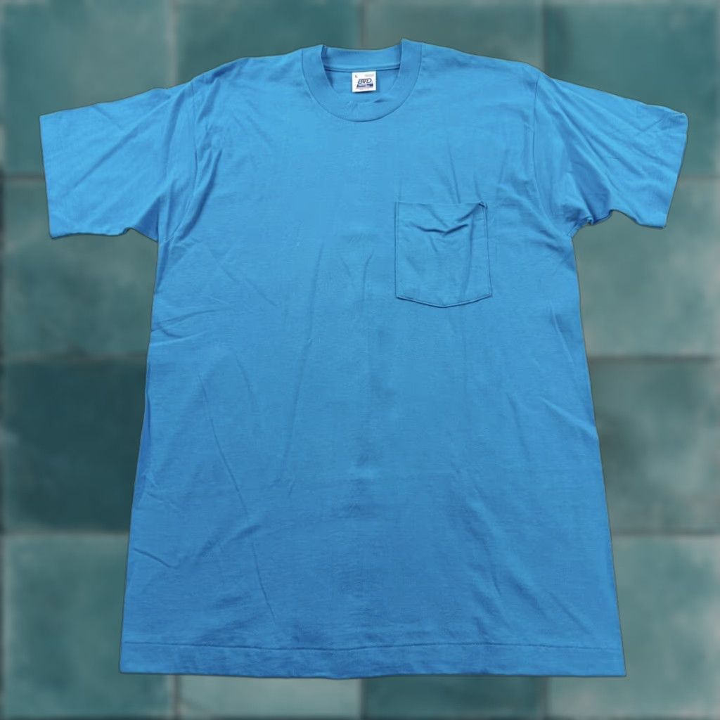 Vintage VINTAGE BVD Shirt Men’s Large Blue Single Stitch USA 90s Mens Size US L / EU 52-54 / 3 - 1 Thumbnail