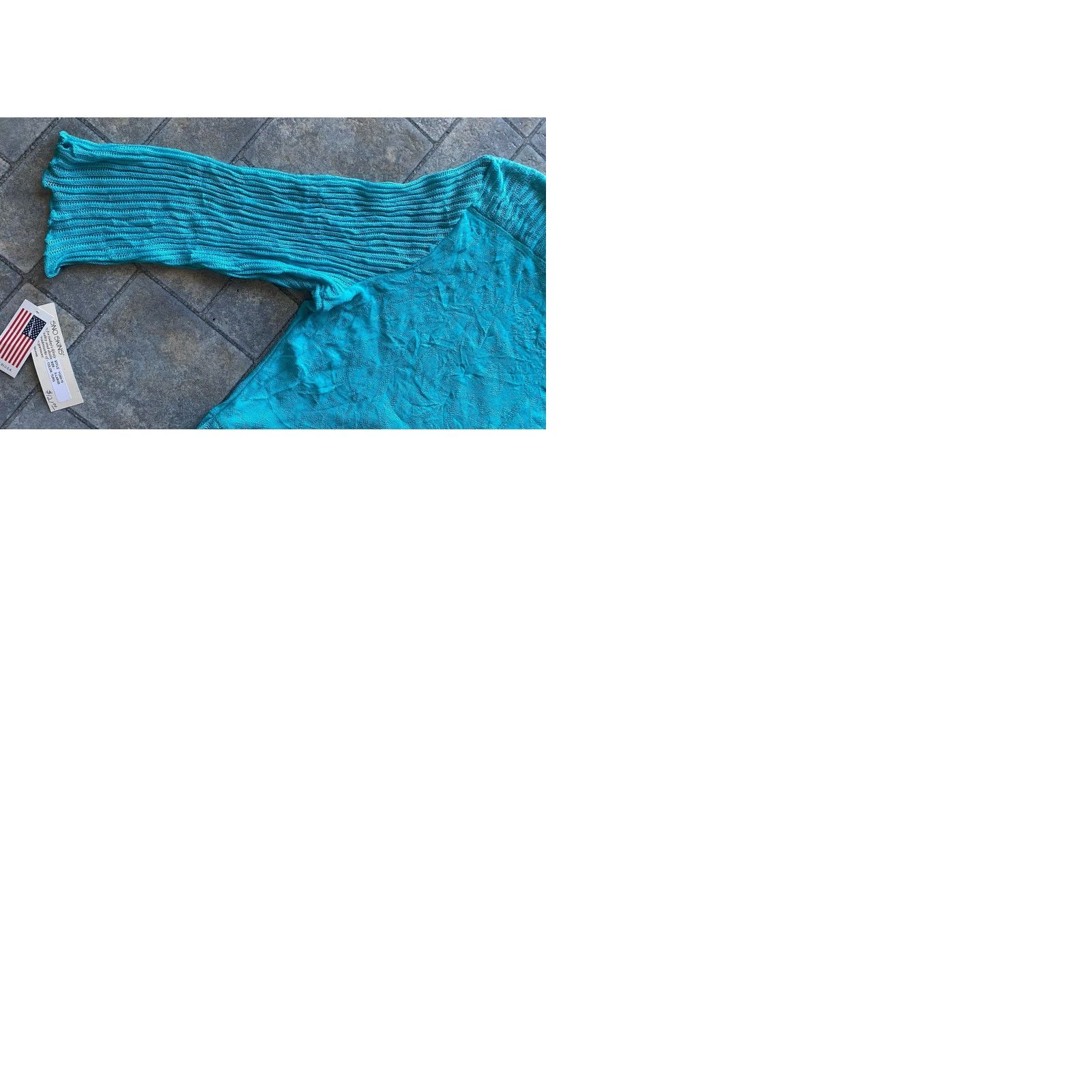 Vintage Sno Skins Cardigan Women NWT XL Turquoise Blue Made In USA Size XL / US 12-14 / IT 48-50 - 10 Thumbnail