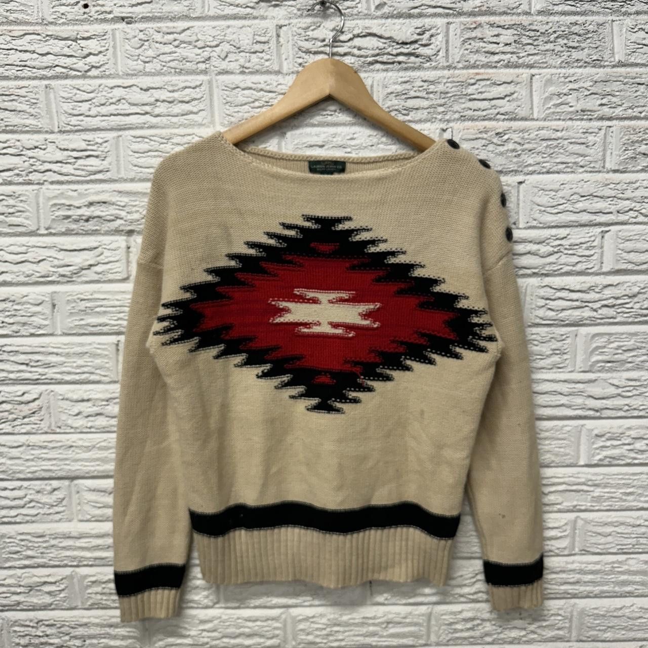 Polo Ralph Lauren Vintage Aztec Polo Lauren Ralph Lauren Sweater Medium Size M / US 6-8 / IT 42-44 - 2 Thumbnail
