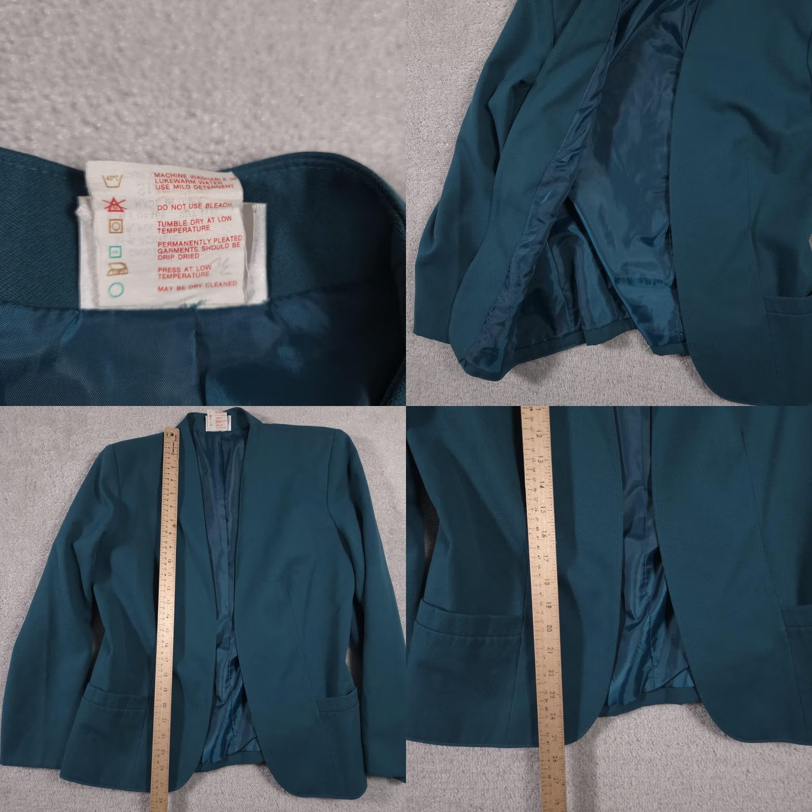 Vintage VINTAGE TanJay Blazer Womens 12 Open Front Made USA Acrylic Polyester Jacket Green Size XL / US 12-14 / IT 48-50 - 8 Thumbnail