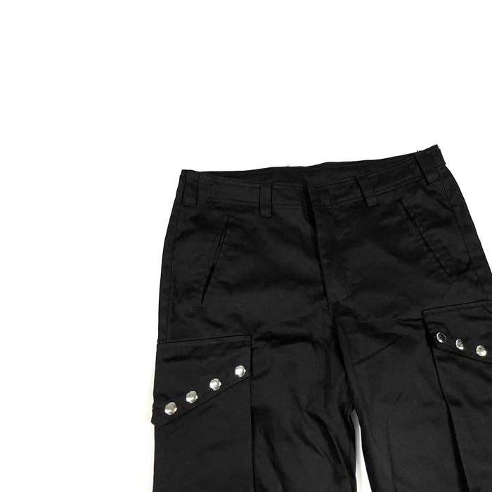 Vintage zipper rivet flared yuppie punk remake cargo pants Grailed