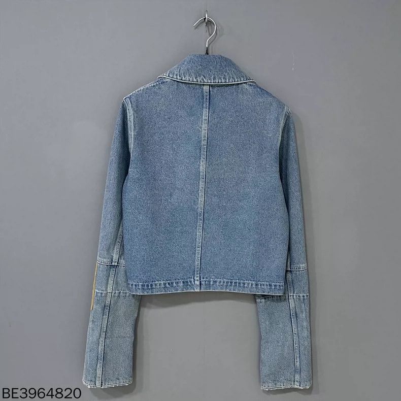 Loewe Loewe size 34 Leather logo wash jeans coat Size S / US 4 / IT 40 - 2 Thumbnail