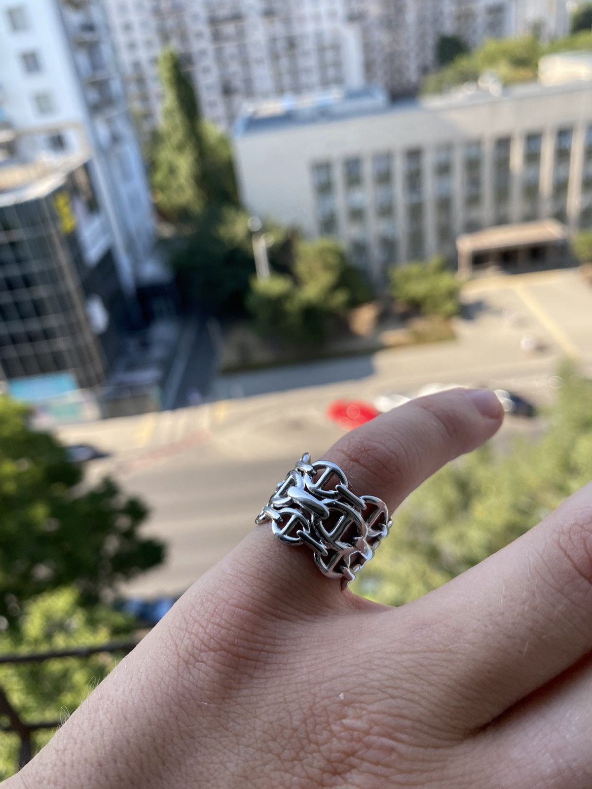 Hermes Hermes steel ring Size ONE SIZE - 4 Thumbnail