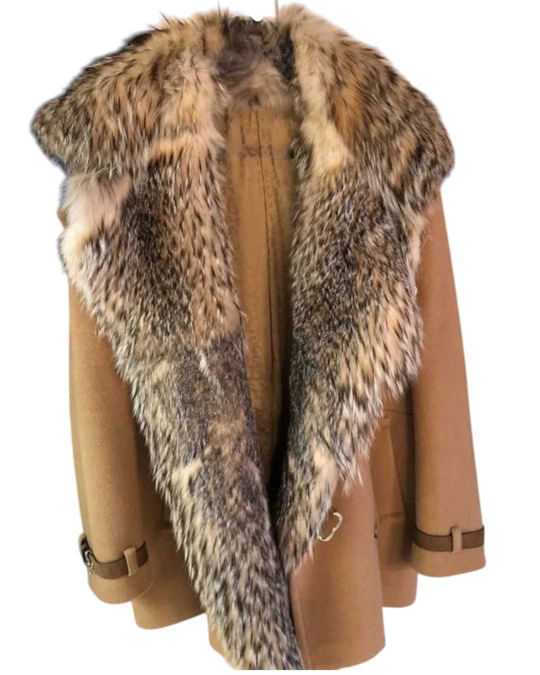 Roberto Cavalli F/W 2009 RUNWAY CAMEL HAIR HEAVY COAT WITH FOX FUR COLLAR Size US L / EU 52-54 / 3 - 2 Thumbnail