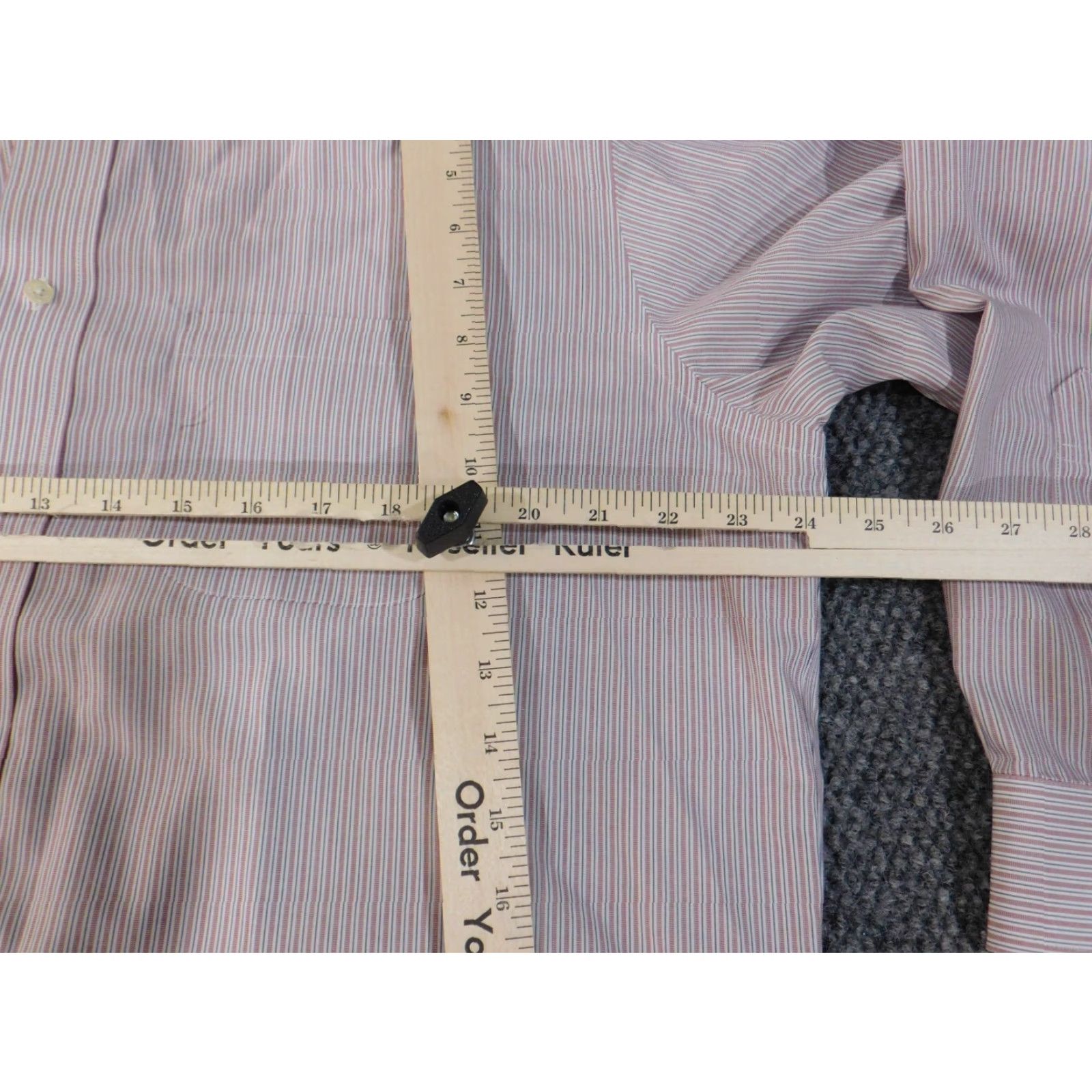 Brooks Brothers Brooks Brothers Shirt 16.5 Pink Mens Striped Classic Button Up Business Dress Shirt Size US XL / EU 56 / 4 - 4 Thumbnail