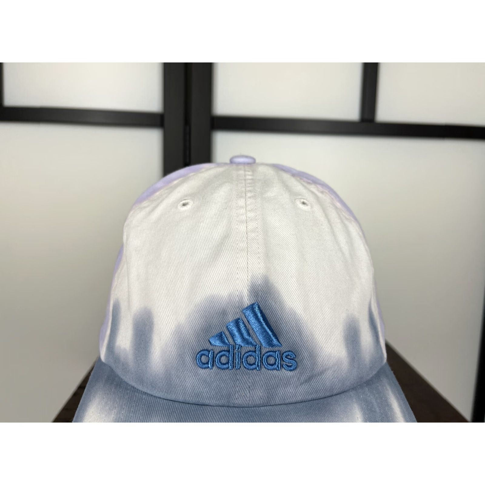 Adidas Adidas Hat Cap Strap Back Adult One Size White Blue Tie Dye 100% Cotton Twill Logo Snapback Unisex Adults Hat Mens Womens Boys Girls Size ONE SIZE - 2 Thumbnail
