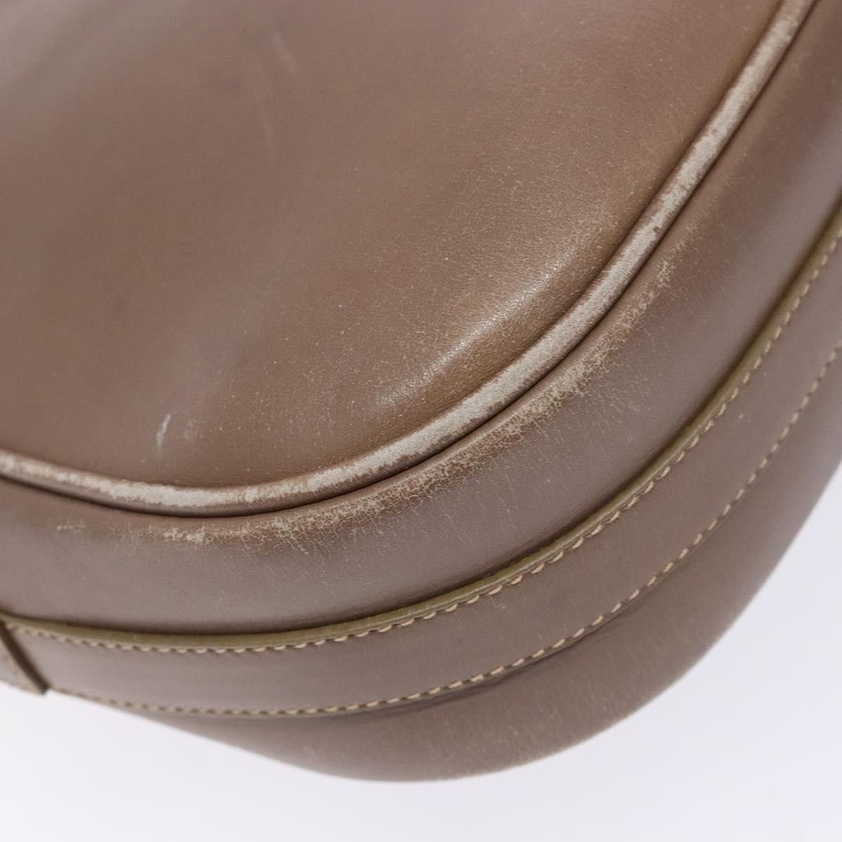 GUCCI Shoulder Bag Leather Beige Gold 001 115 001 115