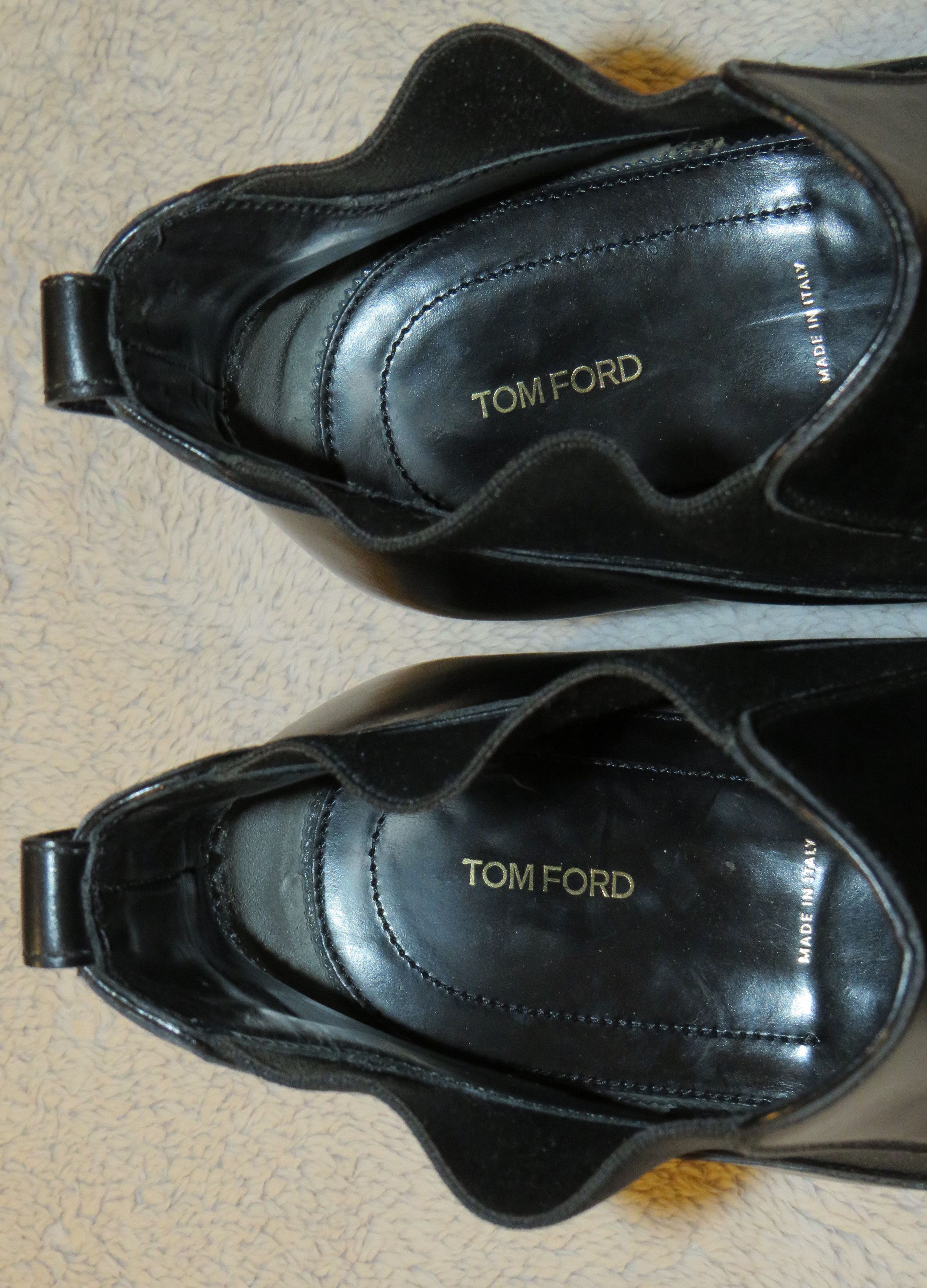 Tom Ford Elkan Black Calf Leather Short Chelsea Boot 8T Size US 8 / EU 41 - 6 Thumbnail