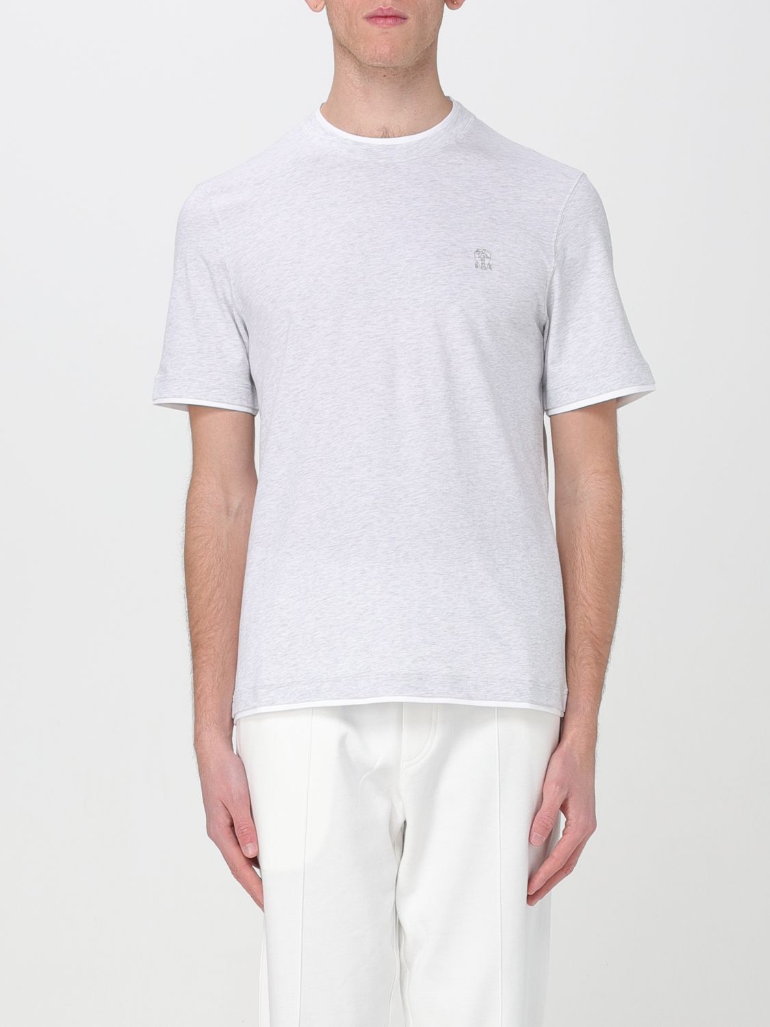 image of Brunello Cucinelli T-Shirt Men Pearl (Size XL)