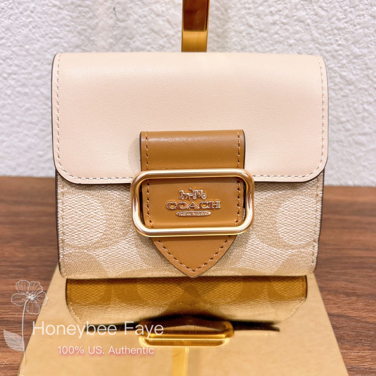 Coach Small Morgan Wallet In Blocked Signature Canvas CT616 Size ONE SIZE - 1 Thumbnail