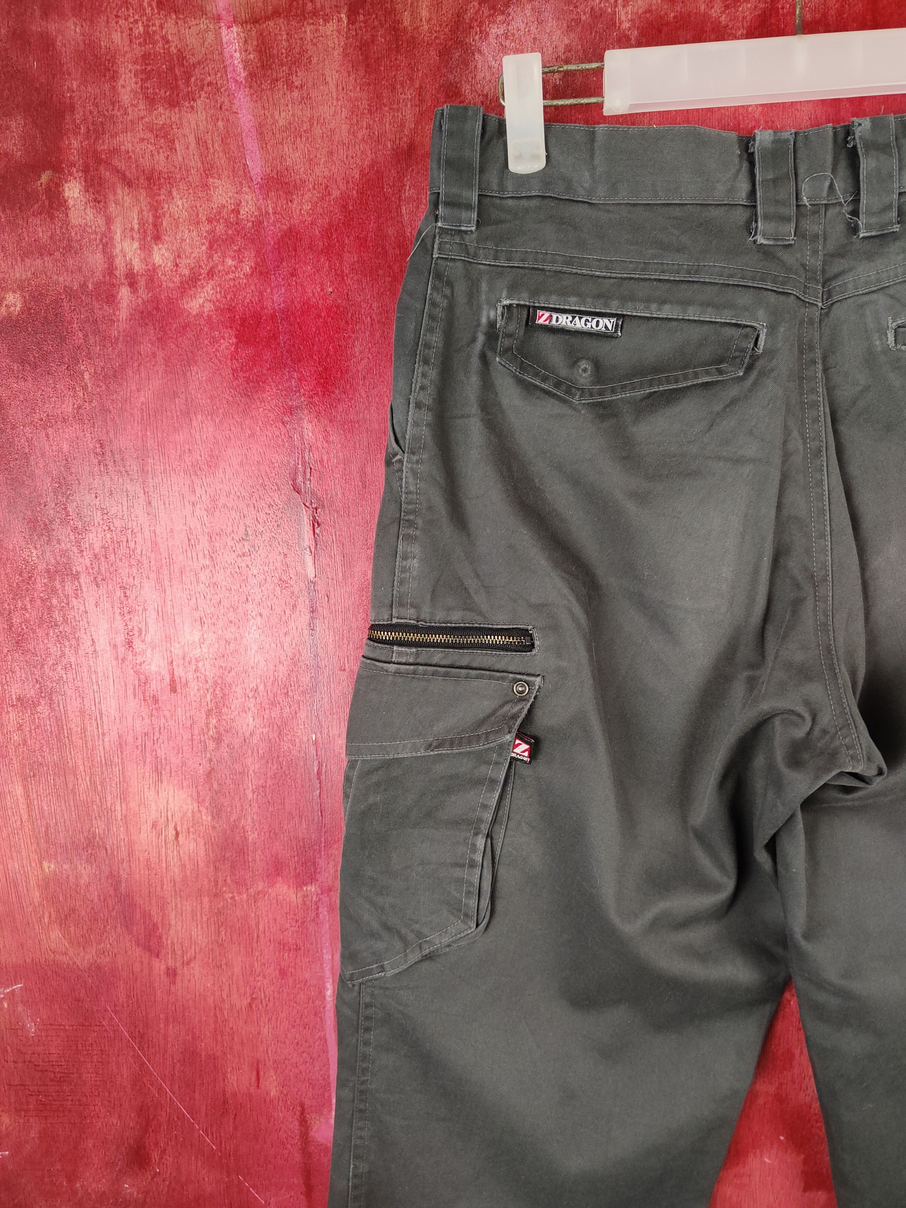 Japanese Brand ZDragon Dark Gray Multipocket Tactical Cargo Pants #S1273 Size US 31 - 10 Thumbnail