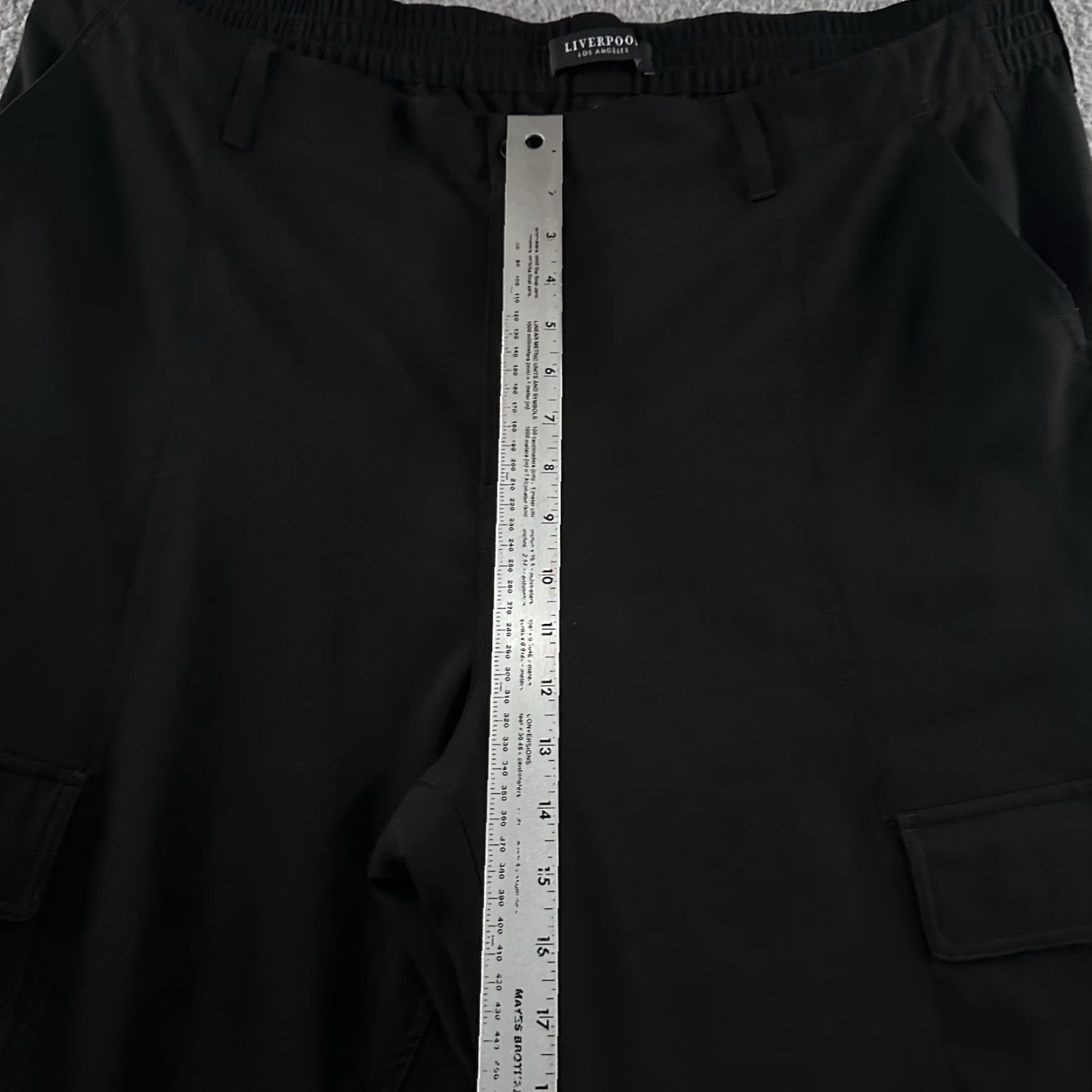 Vintage Liverpool Womens Pants Black Size 22W Cargo Wide Leg Stretch Polyester Blend Size 28" / US 6 / IT 42 - 5 Thumbnail