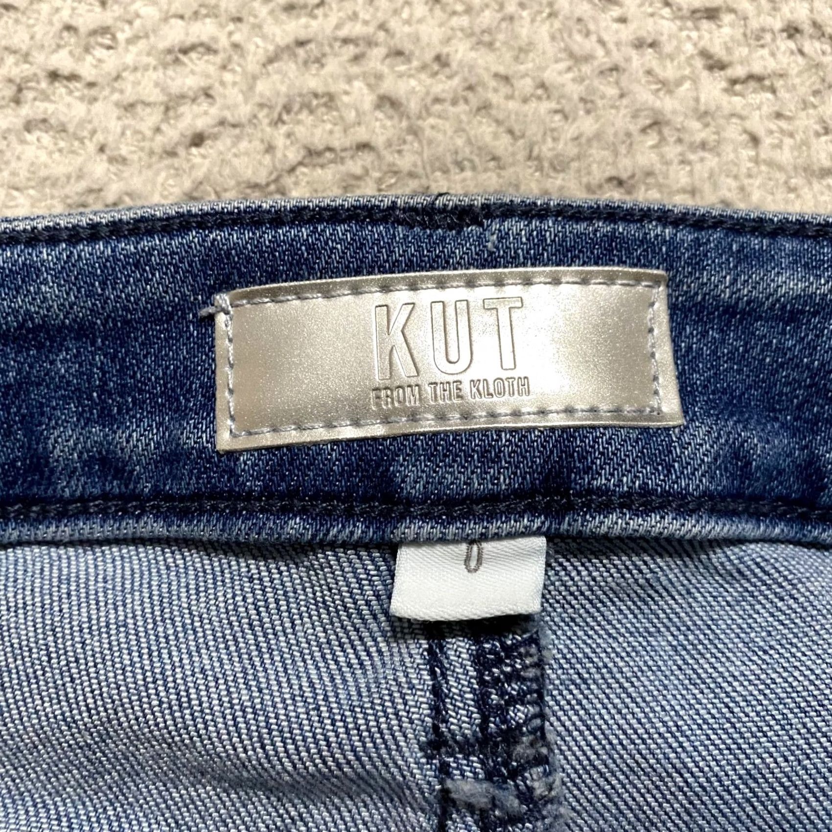 Vintage KUT from the Kloth Womens Reese Ankle Jeans Blue Denim Medium Wash sz 0 Straight Size 25" / US 0 / IT 36 - 3 Thumbnail