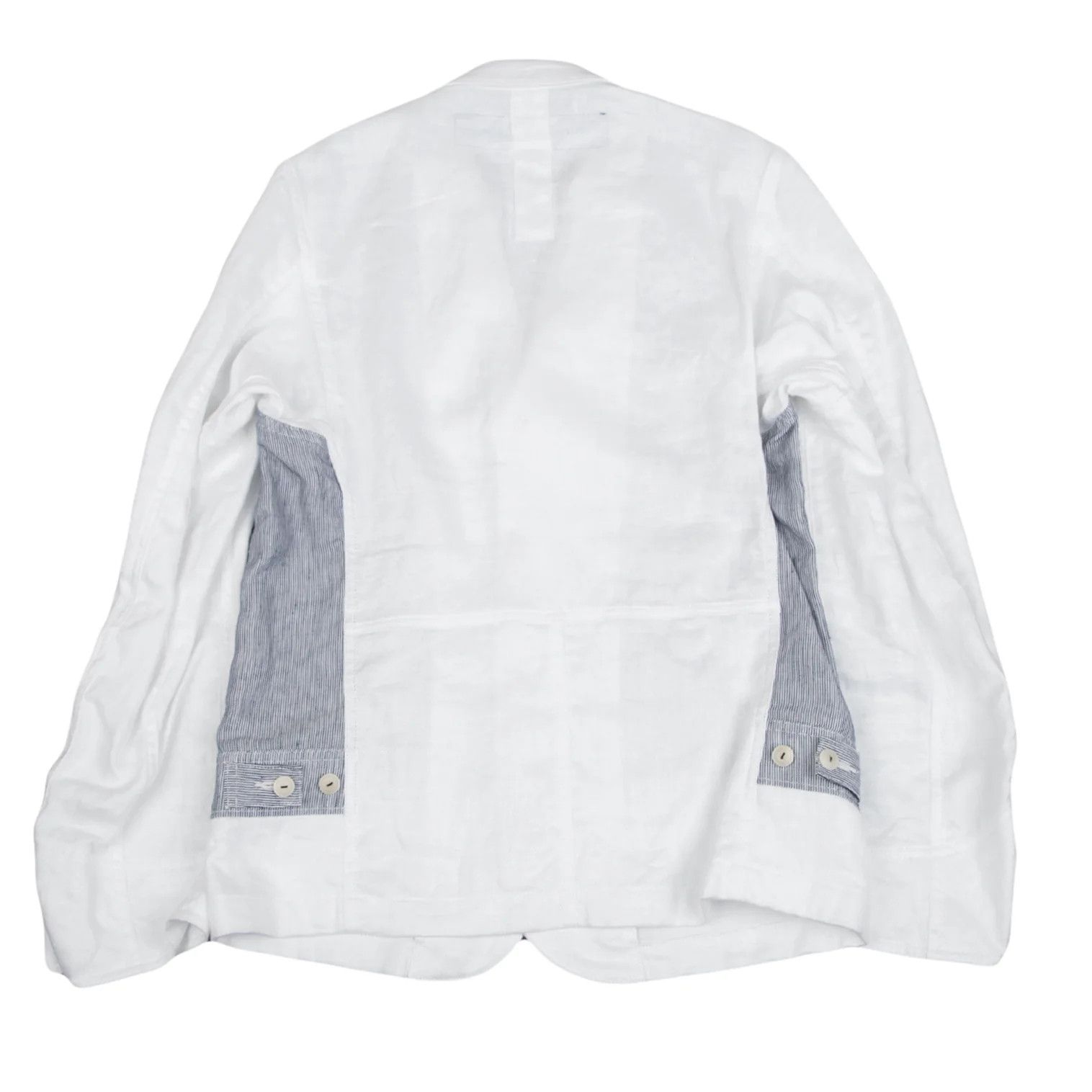 Junya Watanabe Hickory G-Jacket with Linen Switch in Blue and White XS Size US XS / EU 42 / 0 - 11 Thumbnail