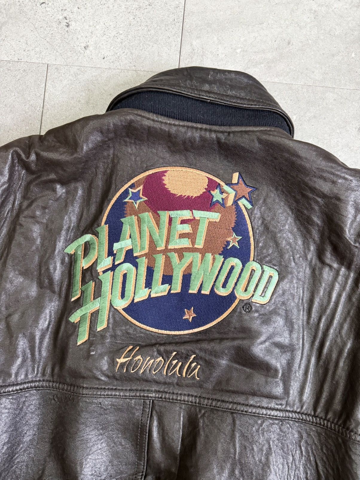 Planet Hollywood Vintage Planet Hollywood Honolulu real leather bomber jacket Size US XL / EU 56 / 4 - 9 Thumbnail