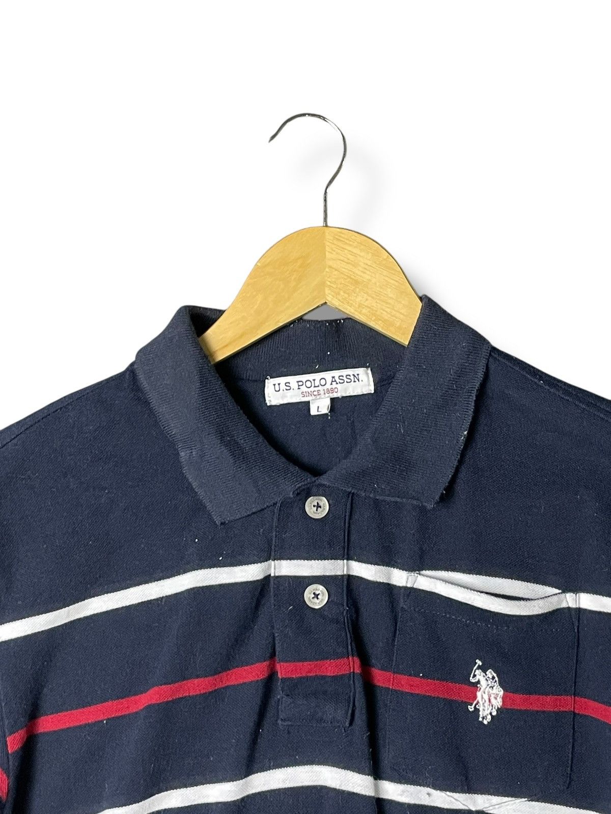 U.S. Polo Assn. × Vintage U.S Polo Assn. Brand Collar Tshirt (57) Size US L / EU 52-54 / 3 - 5 Thumbnail