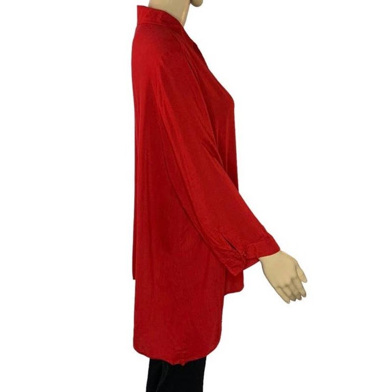 Chicos Chicos Women's Size 1 US 8 Top Tunic Asymmetrical Red NEW Size M / US 6-8 / IT 42-44 - 7 Thumbnail