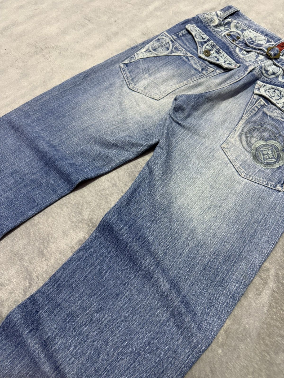 Japanese Brand × Red Monkey Karakuri Tamashi Artisanal constructed Pocket Baggy Jeans Size US 30 / EU 46 - 5 Thumbnail