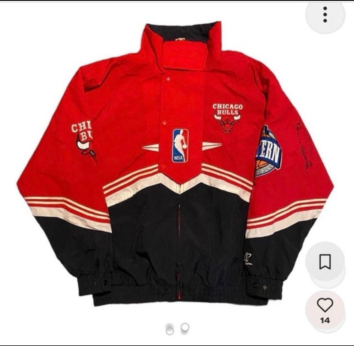 image of Vintage Chicago Bulls Jacket XL Logo Athletic in Red, Men's