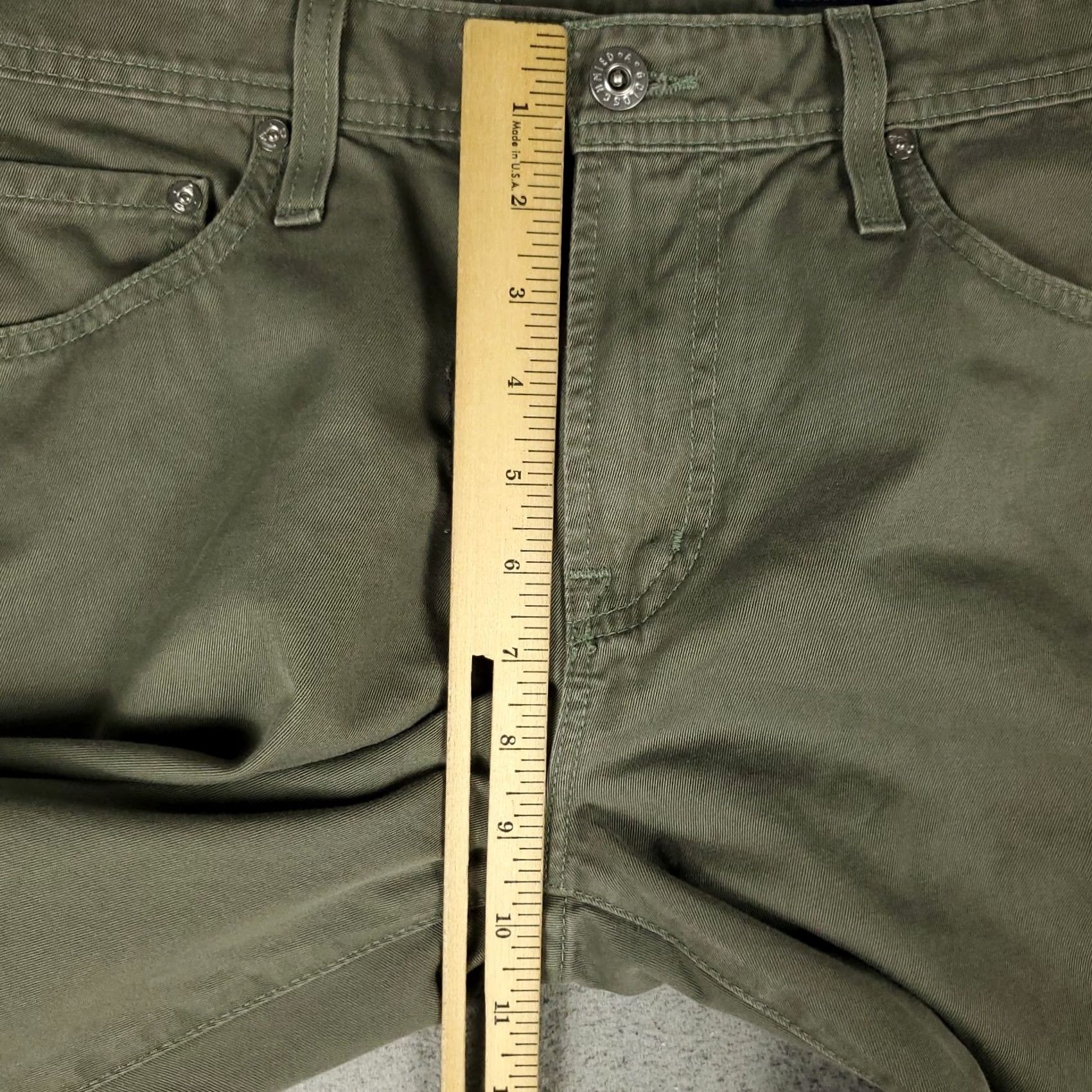 Vintage AG Adriano Goldschmied Jeans Mens 32x27 Green The Graduate Tailored Leg Jeans Size US 32 / EU 48 - 4 Thumbnail
