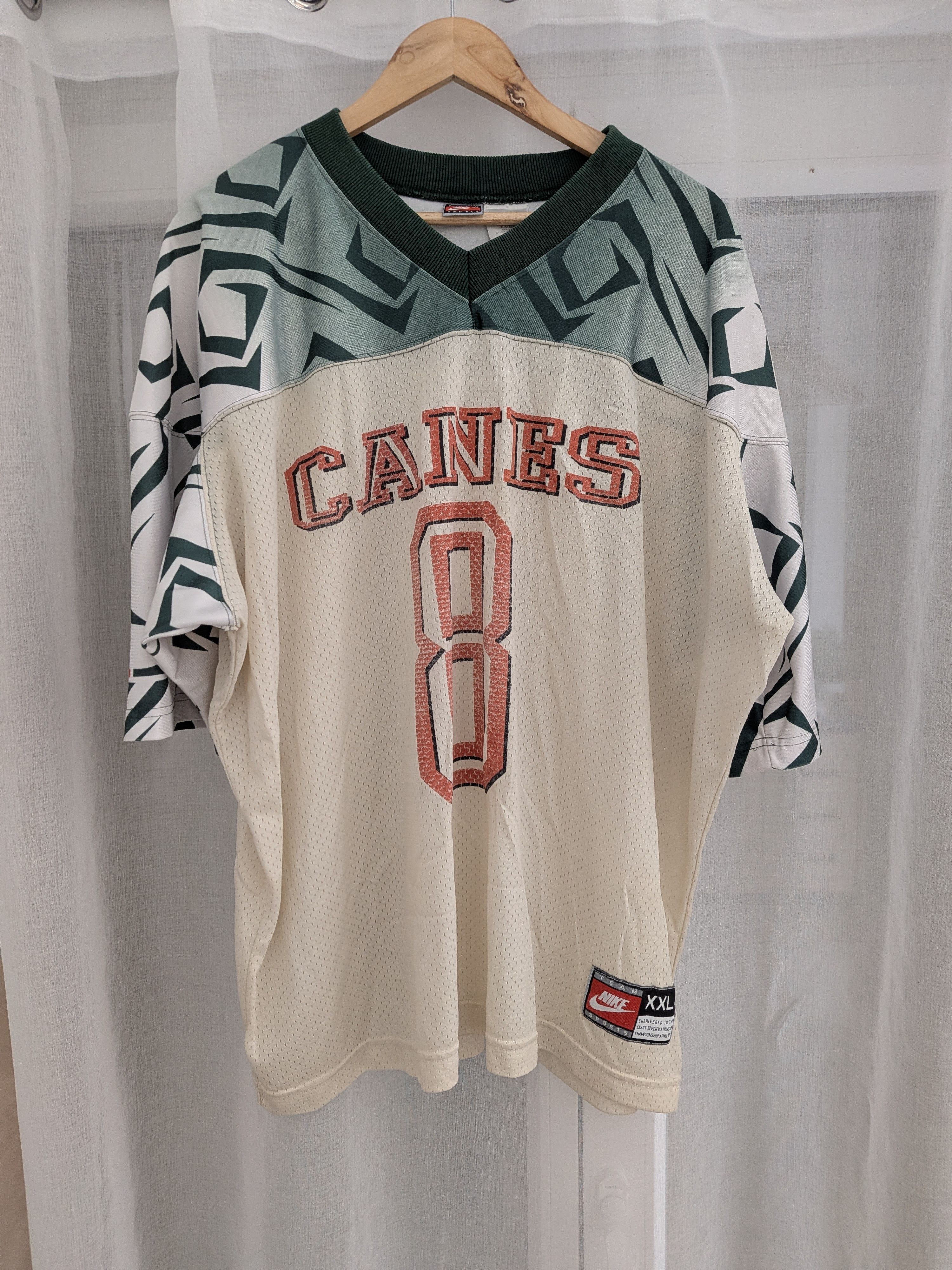 Nike 🌪️ VINTAGE 90s NIKE TEAM MIAMI HURRICANES - MADE IN USA XXL Size US XXL / EU 58 / 5 - 1 Thumbnail