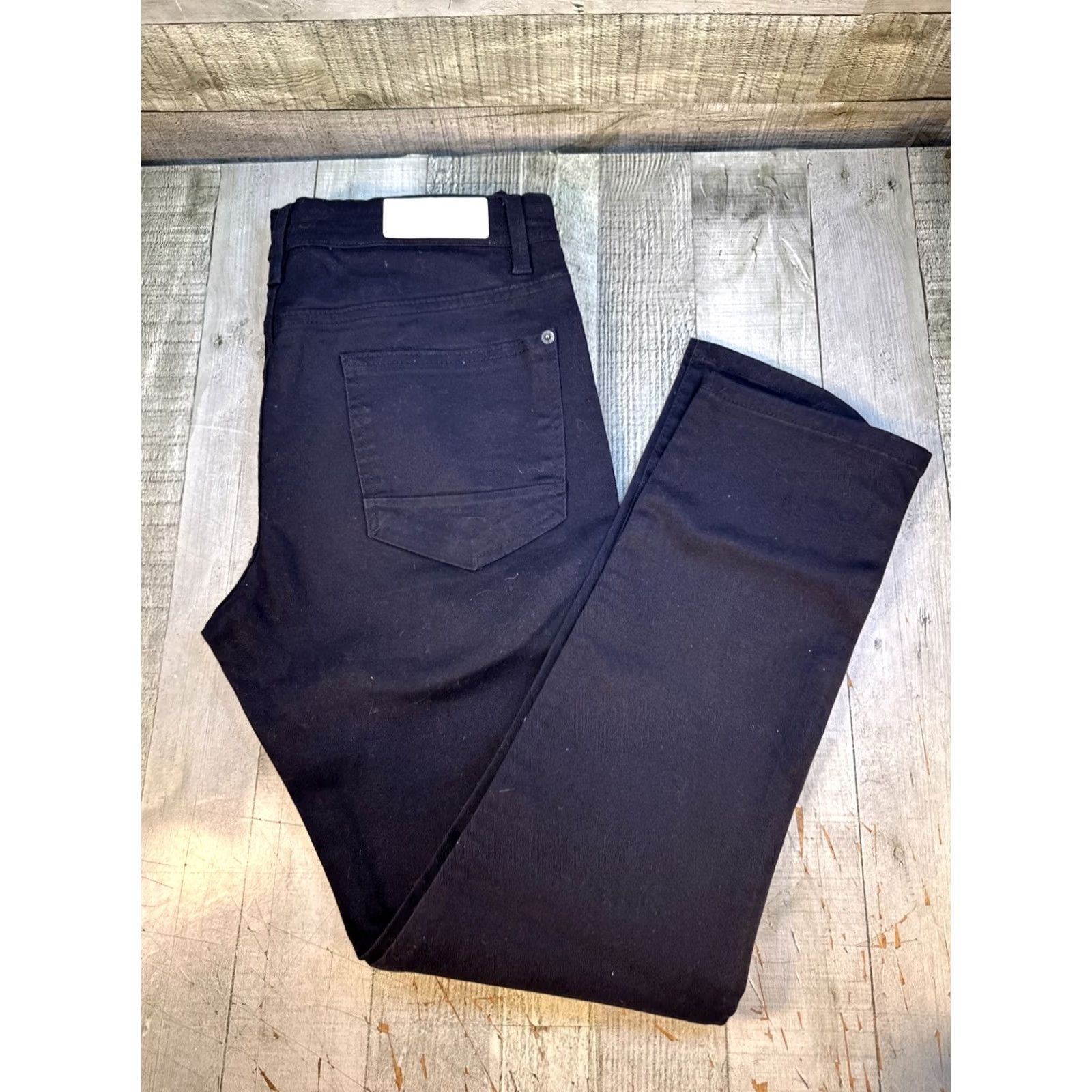 Vintage WT02 Men's Black Jeans 32x30 Distressed Casual Cotton Unisex Adults Regular 38/32 Jeans Black 32x30 Mens Womens Size US 38 / EU 54 - 3 Thumbnail