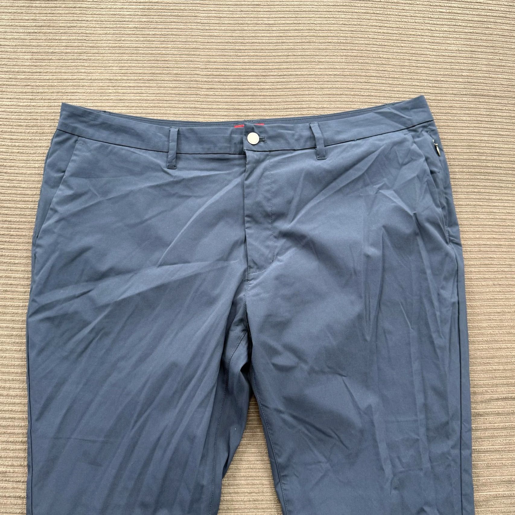 UNTUCKit UNTUCKit Pants Mens 40x32 Straight Fit Dress Casual Polyester Blue Regular Waist 40 Inseam 32 Chino Pocketed Flat Front Zip Mens Size US 40 / EU 56 - 7 Thumbnail