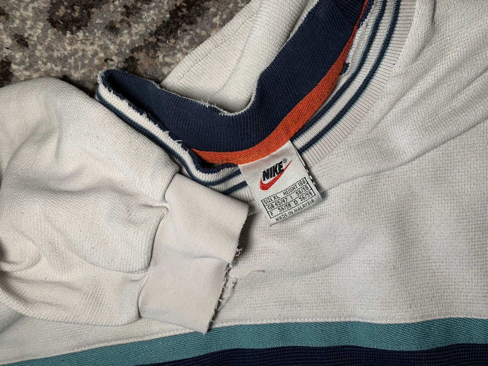 Nike × Vintage Nike sweatshirt vintage 90s big logo Size US XL / EU 56 / 4 - 3 Thumbnail