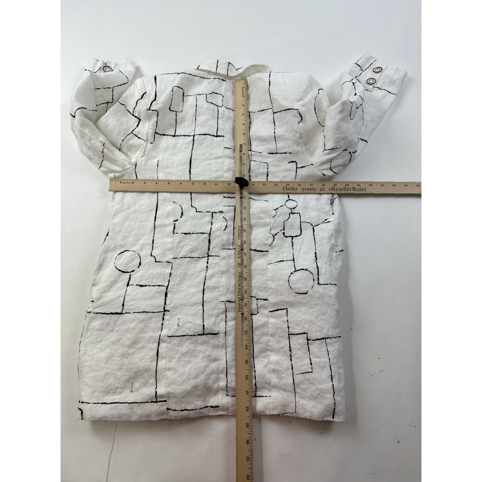 Vintage VINTAGE Buru Blazer Womens Medium White Geometric Open Jacket Size M / US 6-8 / IT 42-44 - 7 Thumbnail