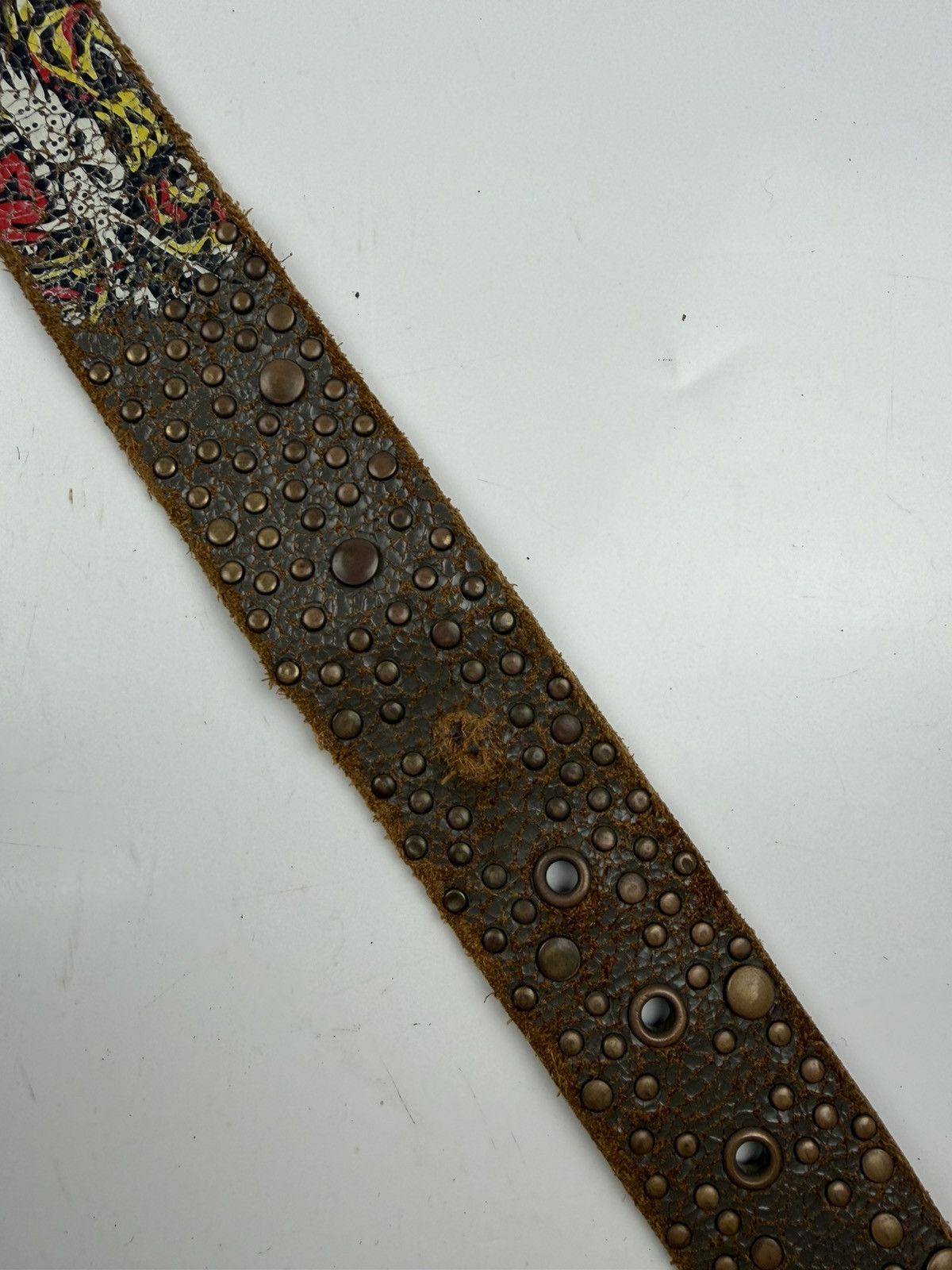 Ed Hardy distressed ed hardy studded leather belt tc53 Size 34 - 4 Thumbnail