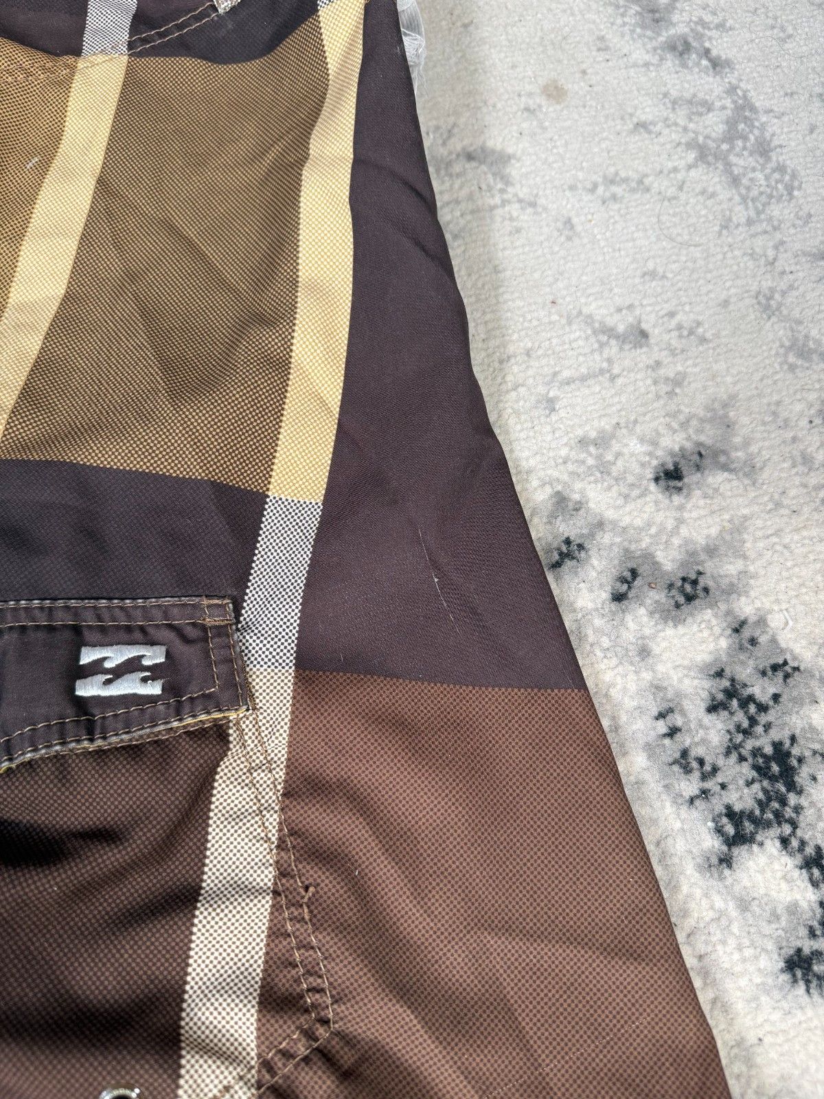 Billabong Y2K Billabong Brown Checkered Board Shorts Size US 32 / EU 48 - 6 Thumbnail