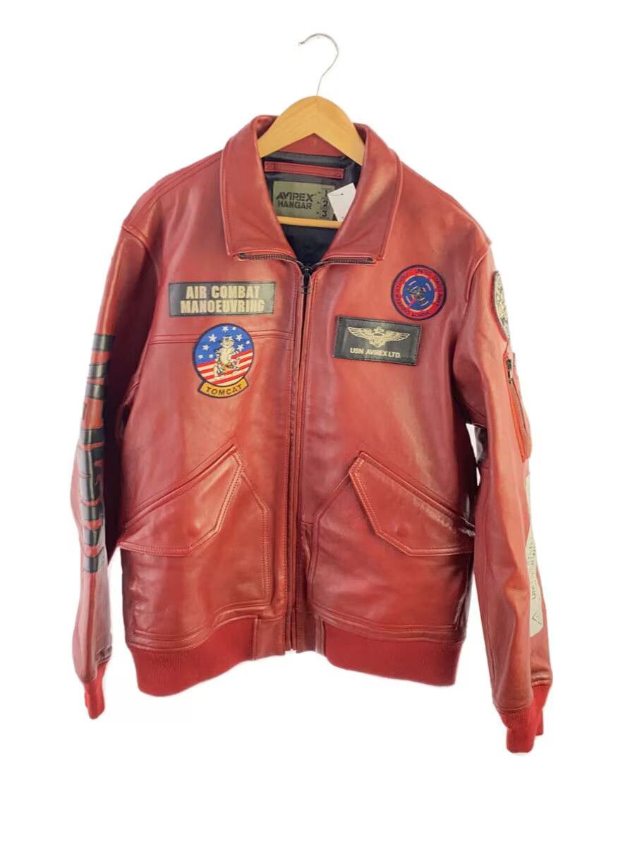 Avirex Avirex Sheepskin Leather Jacket Blouson Bordeaux Size US XXL / EU 58 / 5 - 1 Thumbnail