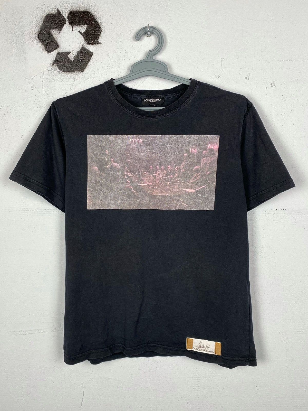 Pre-owned Dolce & Gabbana D&g The Godfather The Don Print Tee In Black