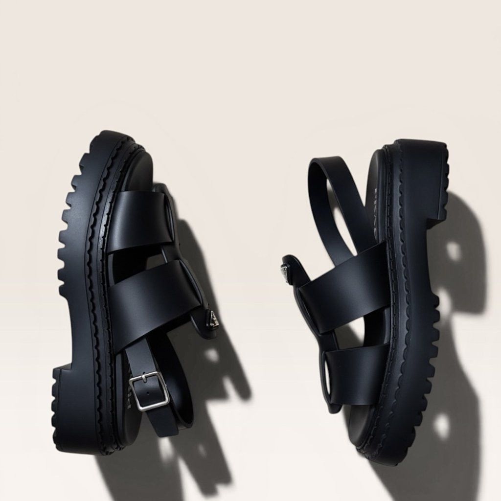 Prada o1B3y1r0526 Monolith Sandals in Black Size US 9 / IT 39 - 9 Thumbnail