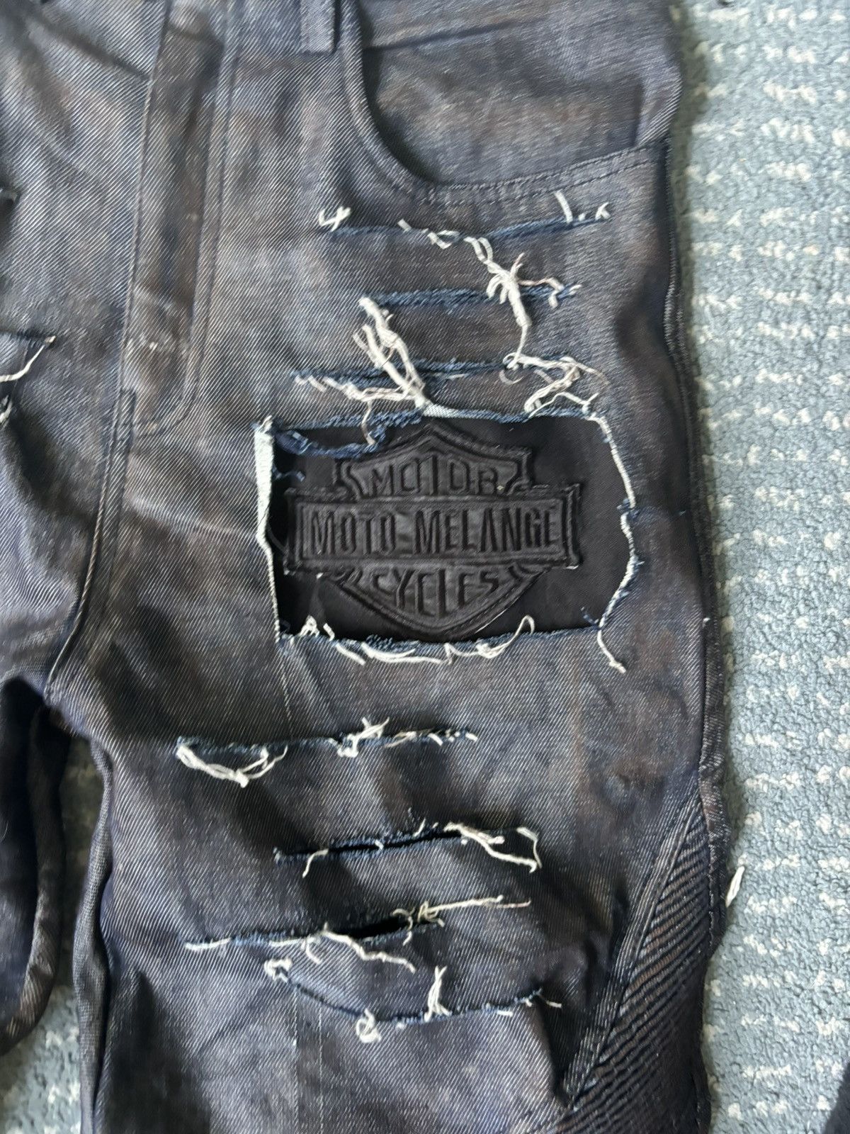 Other MISERE MODERN wide leg moto style flaired baggy jeans Size US 34 / EU 50 - 4 Thumbnail