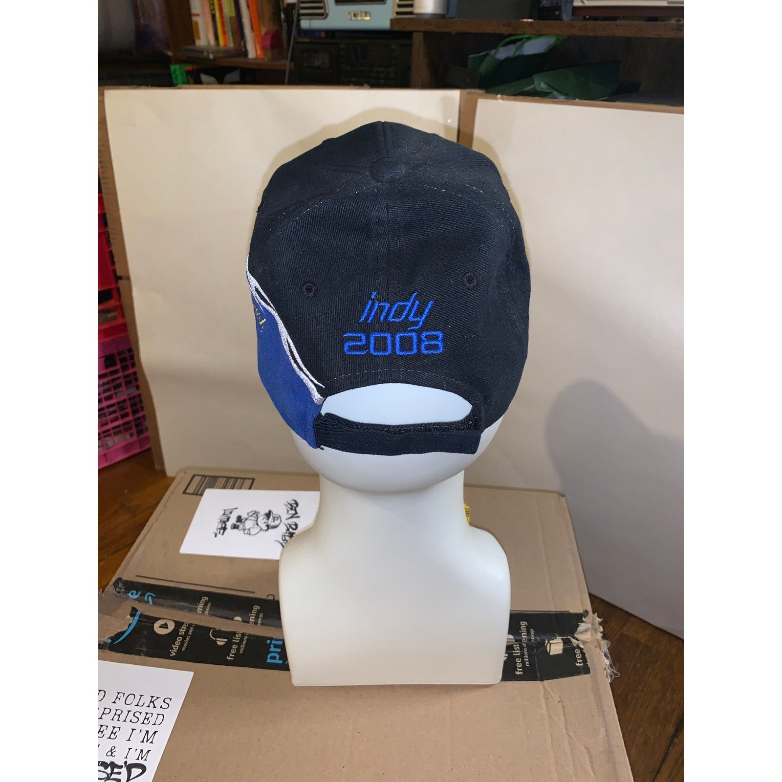 Other Speedco Racing Hat Indy 2008 Flame Black Blue Strapback Size ONE SIZE - 3 Thumbnail