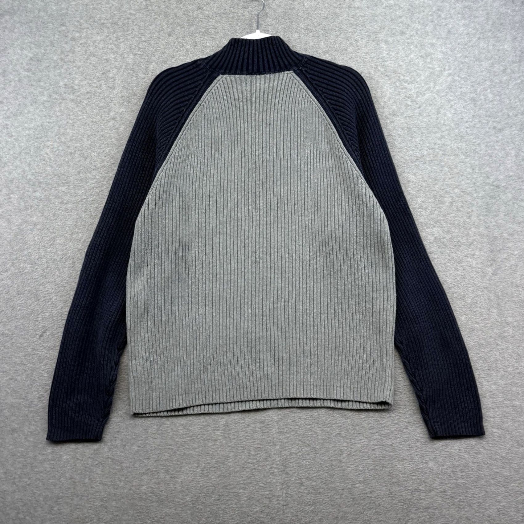 Polo Ralph Lauren VINTAGE Polo Ralph Lauren Ribbed Knit Turtleneck Flag Logo Pullover Men XL Gray Size US XL / EU 56 / 4 - 6 Thumbnail