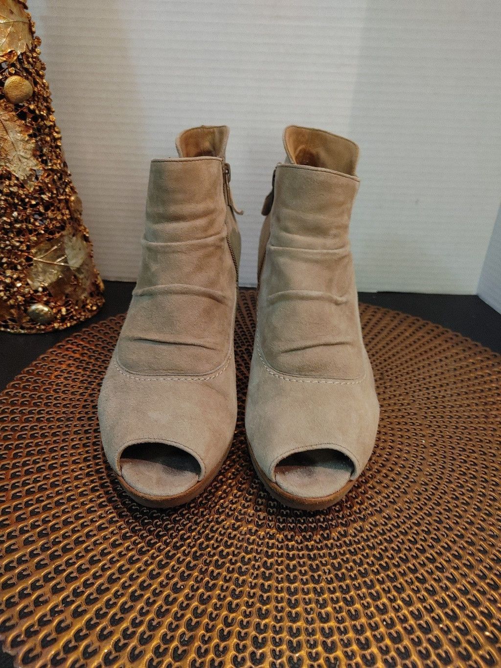 Other Paul Green Suede Peep Toe Ankle Boots Size 9 Size US 9 / IT 39 - 3 Thumbnail