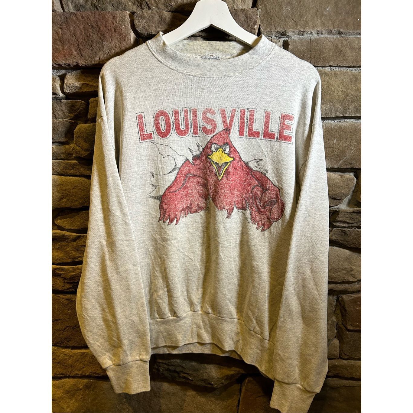 Vintage Vintage 1980s Louisville cardinals sweatshirt Crewneck Breakthrough Fire college Size US XL / EU 56 / 4 - 1 Thumbnail