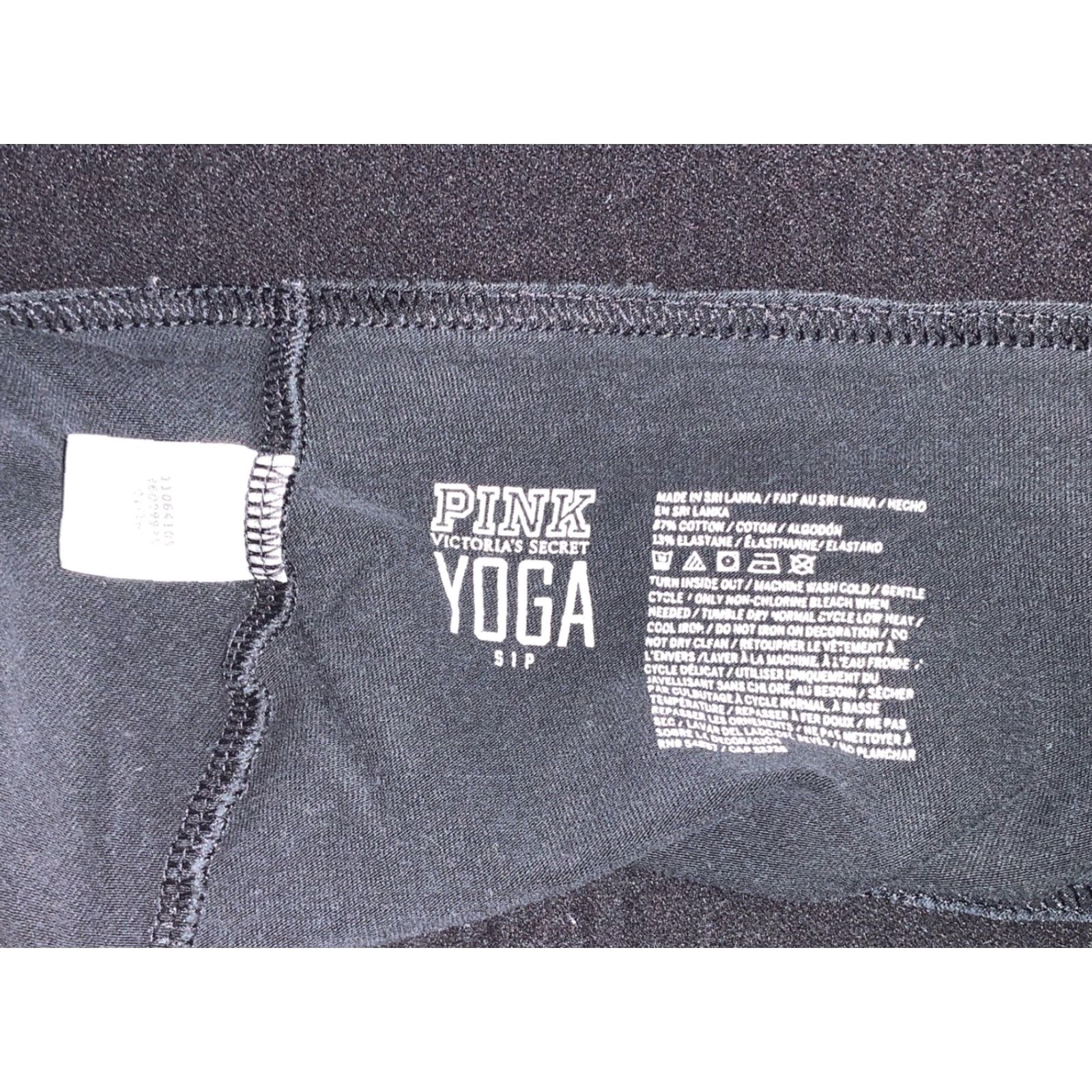 Victoria's Secret Victoria's Secret Pink Leggings Sz S Yoga Black Logo Stretch Athleisure Regular Women Skinny Inseam 27 in Size 28" / US 6 / IT 42 - 5 Thumbnail