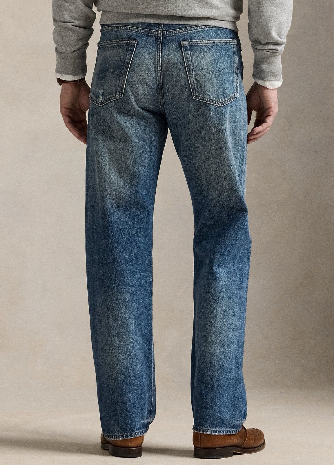 Polo Ralph Lauren Polo Ralph Lauren Heritage Straight Distressed Jean Sz 33/32 Size US 33 - 4 Thumbnail